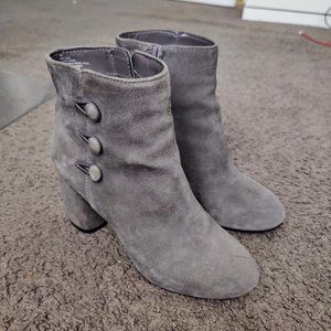 Nine West Grey Block Heel Booties